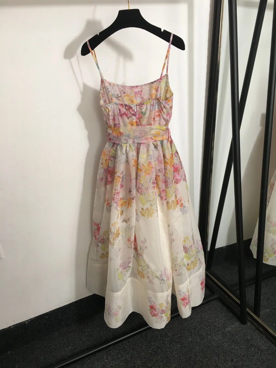 Womens Summer Color Block Print Maxi Dress With Elegant Vibe