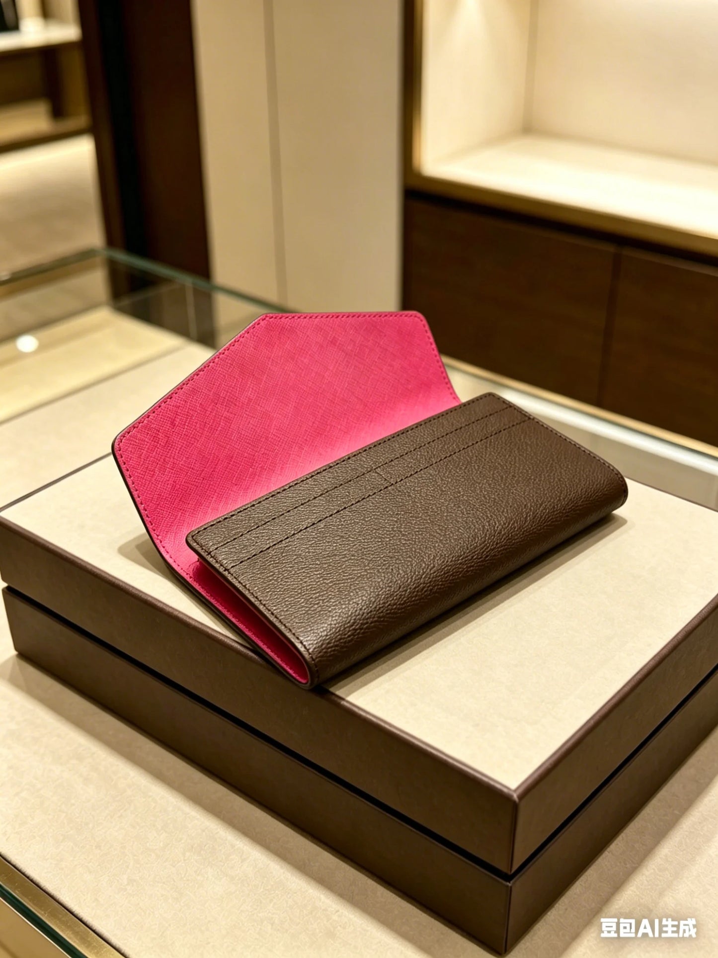 Women's Portable Polyester Wallet With Fur Lining For Commuting