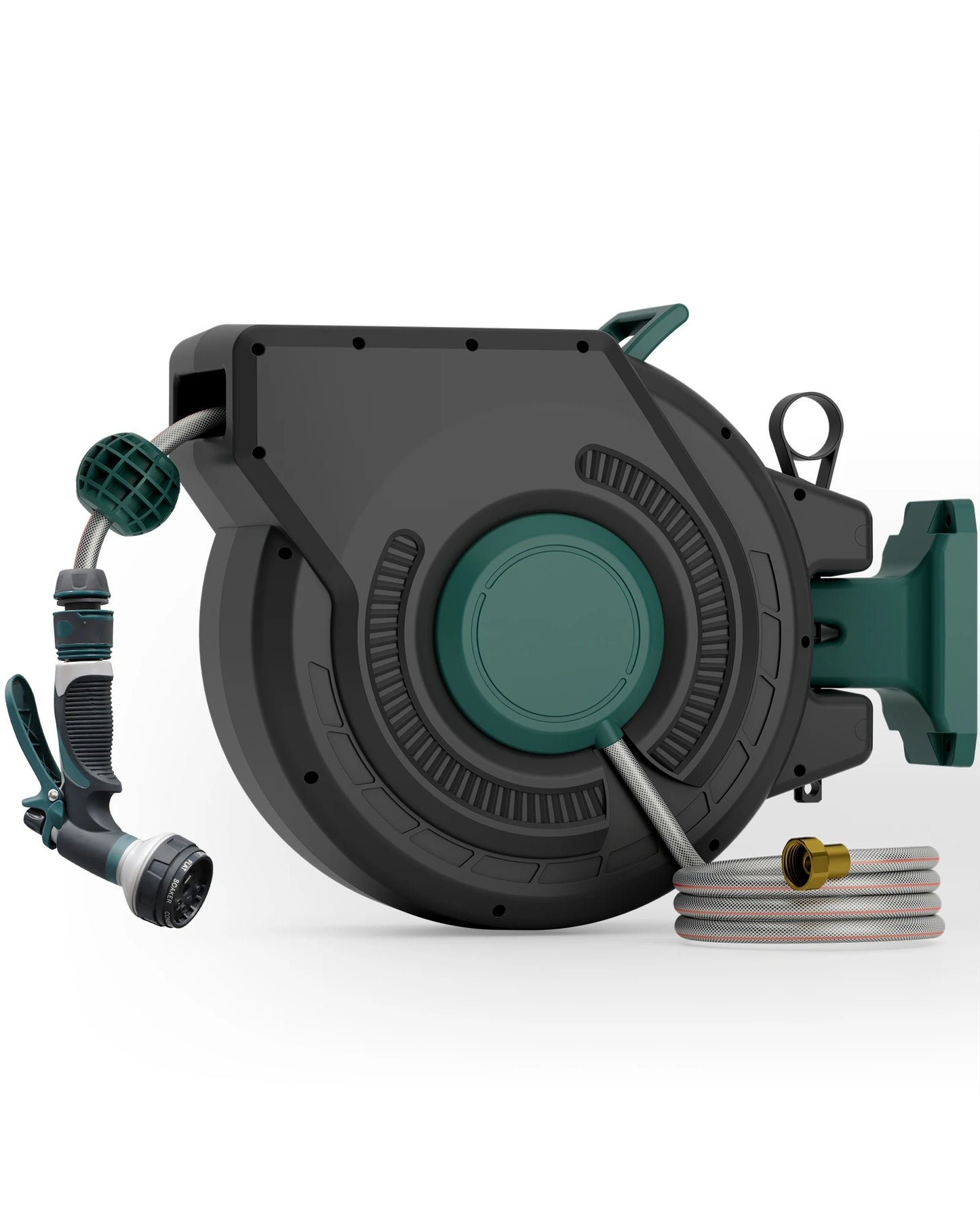 Retractable Garden Hose Reel Wall Mounted Auto Rewind 180 Degree Pro Bracket