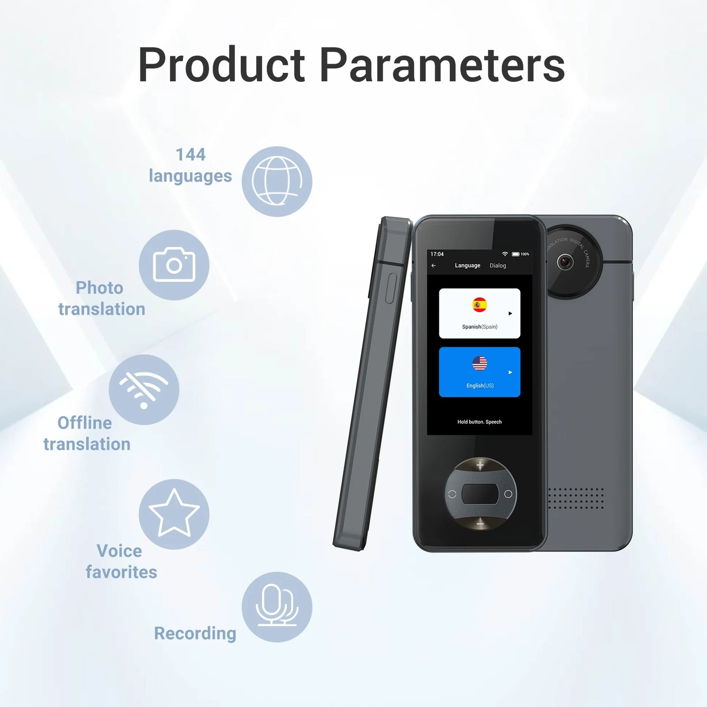 Wooask W10 Translator 144 Languages Bi-Directional Real-Time Offline