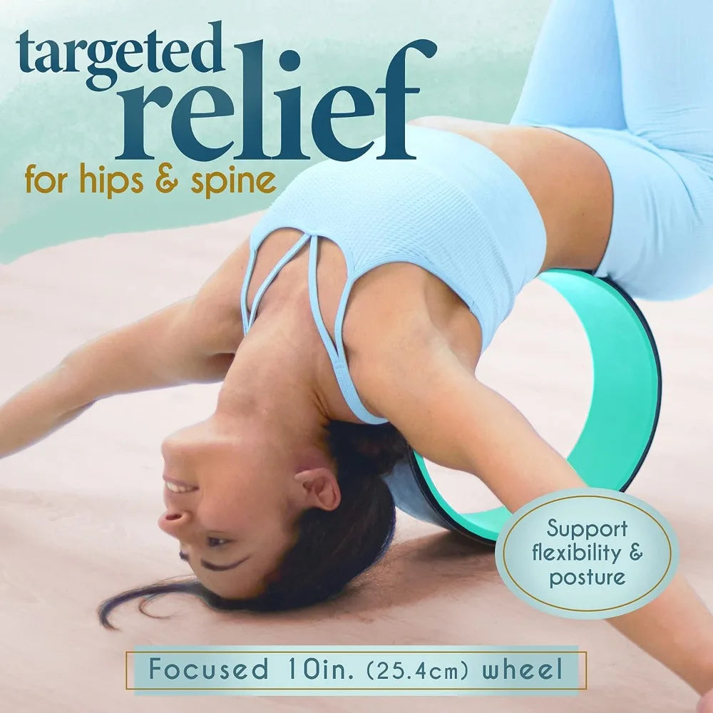 YTYIN Yoga Wheel 3 Pack Back Stretcher Roller For Relief