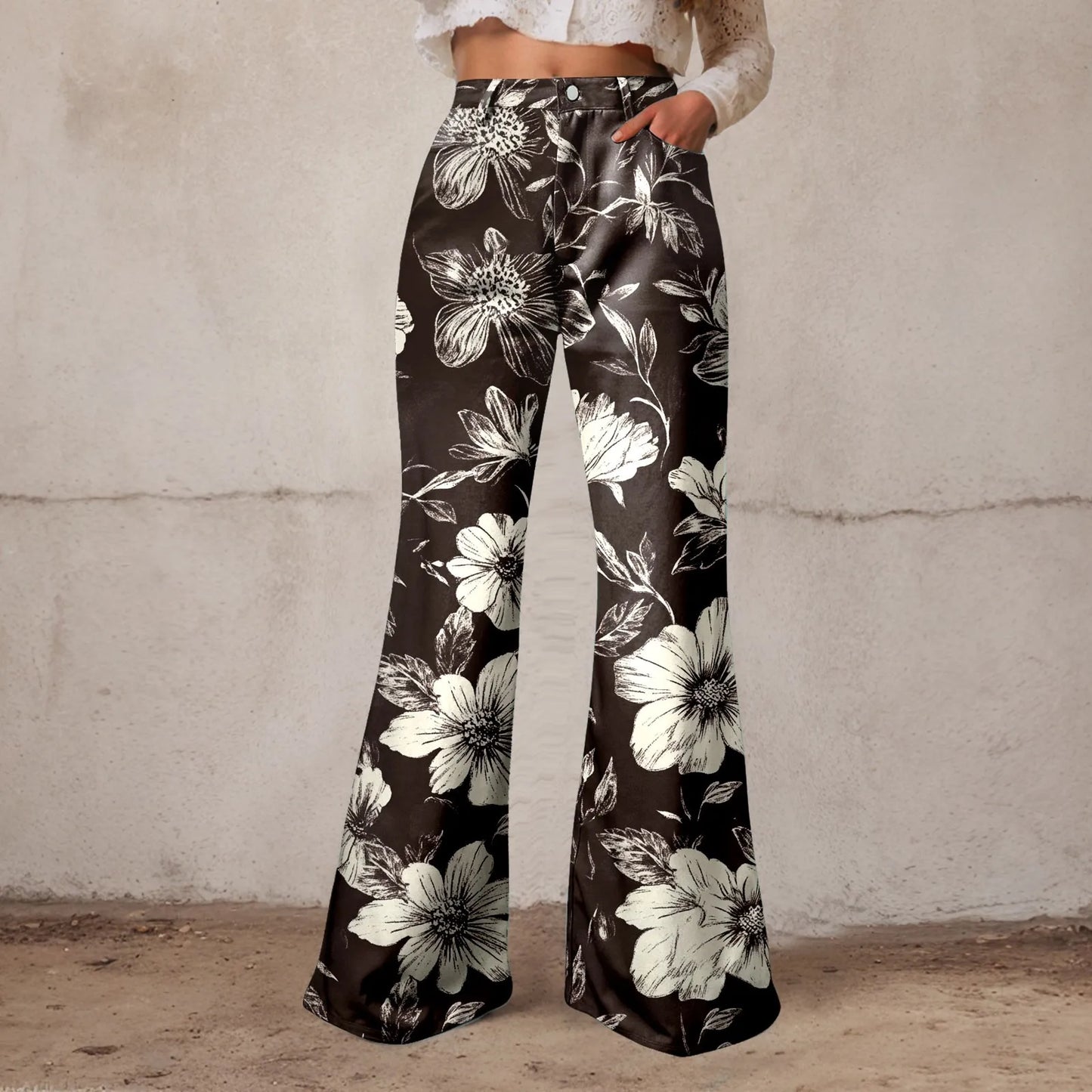 Women High Waist Baggy Boyfriend Jeans Wide Leg Denim Vintage