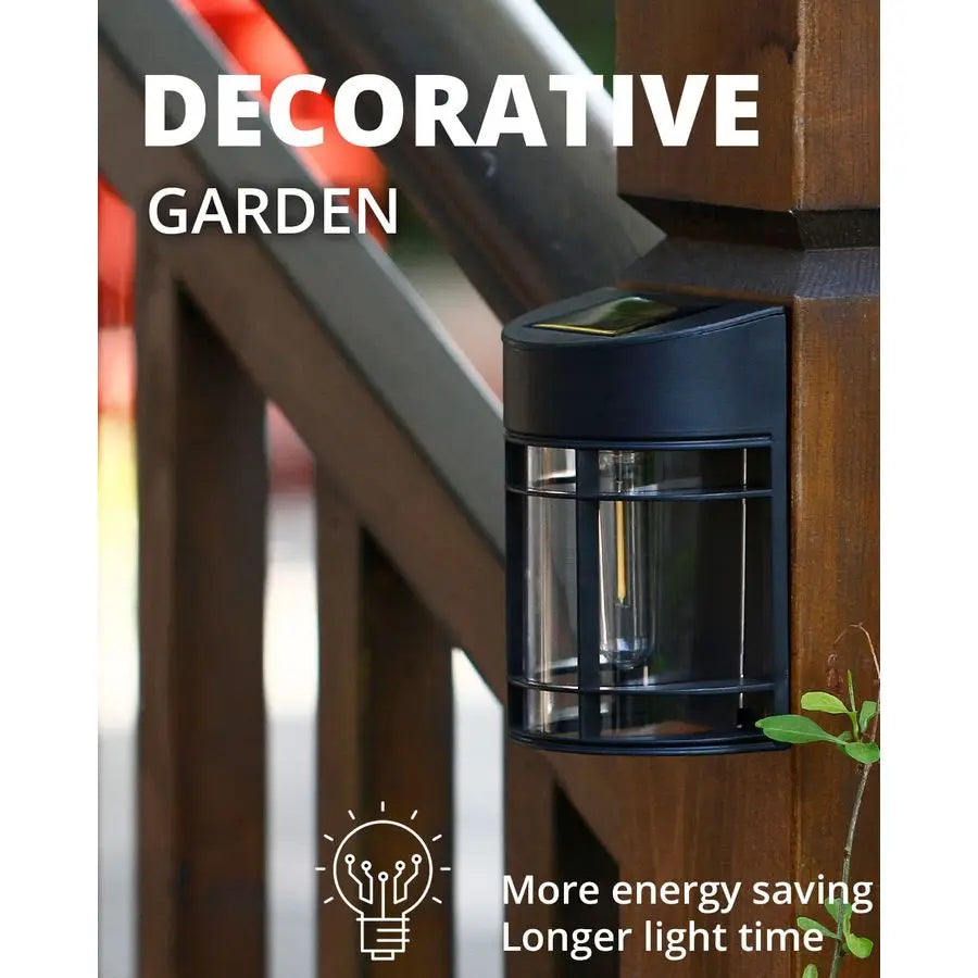 Solar Fence Lights 12 Pack Outdoor Waterproof Garden Deck
