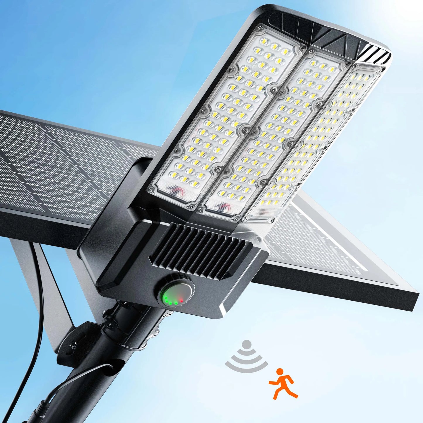 2 Pack Solar Area Lights Outdoor IP66 Parking Lot Lighting