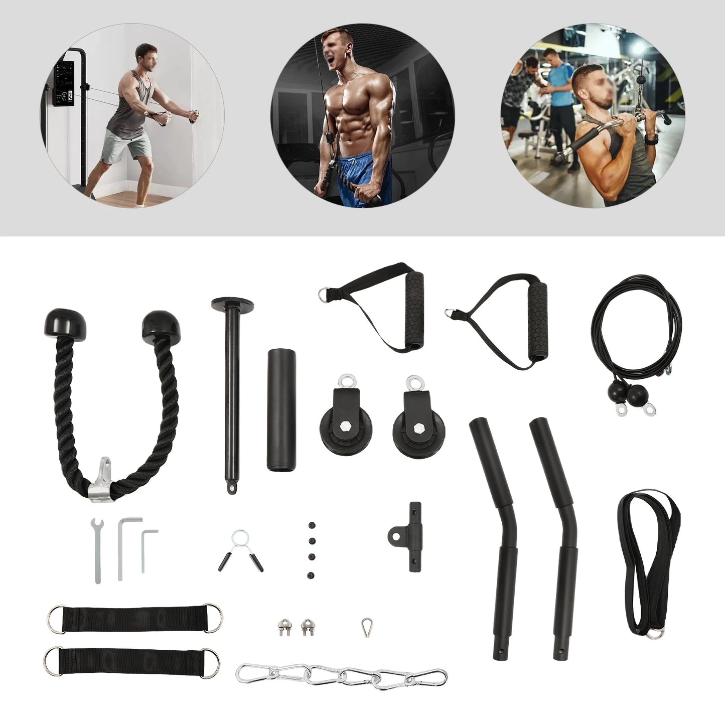 Pulley Gym Home Cable System For Full Body Strength Training