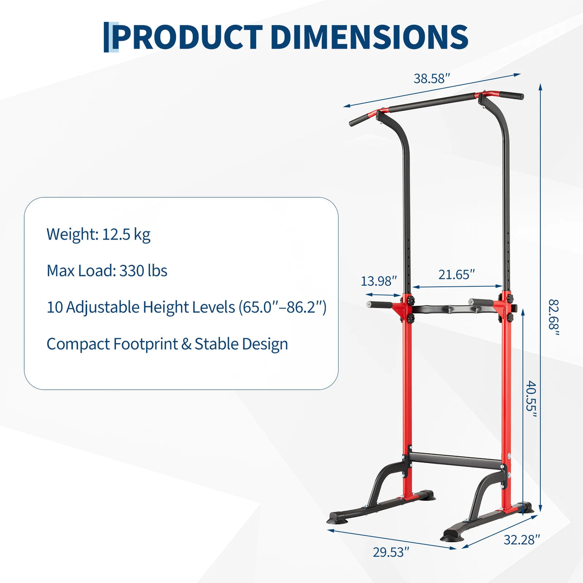 Heavy Duty Power Tower 330 Pounds Capacity for Pull Ups