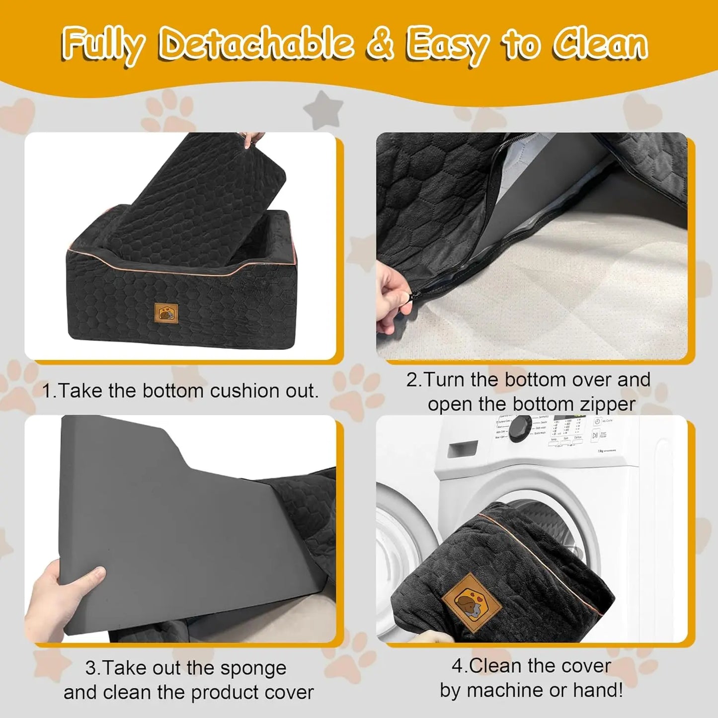 Dog Car Seat For Medium Large Dogs Washable Booster Seat