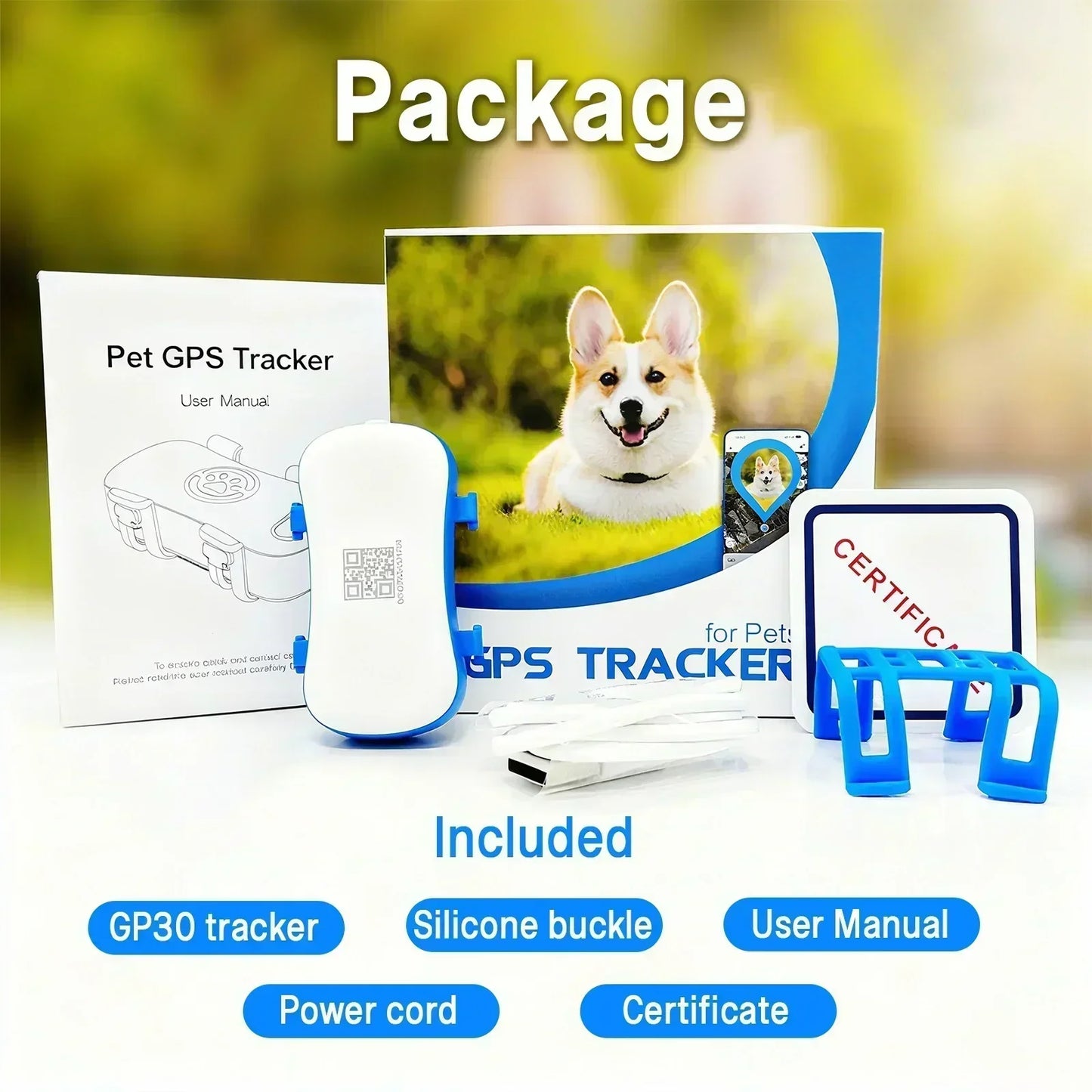 GPS Pet Tracker 4G For Dogs And Cats Built In SIM Real Time Tracking