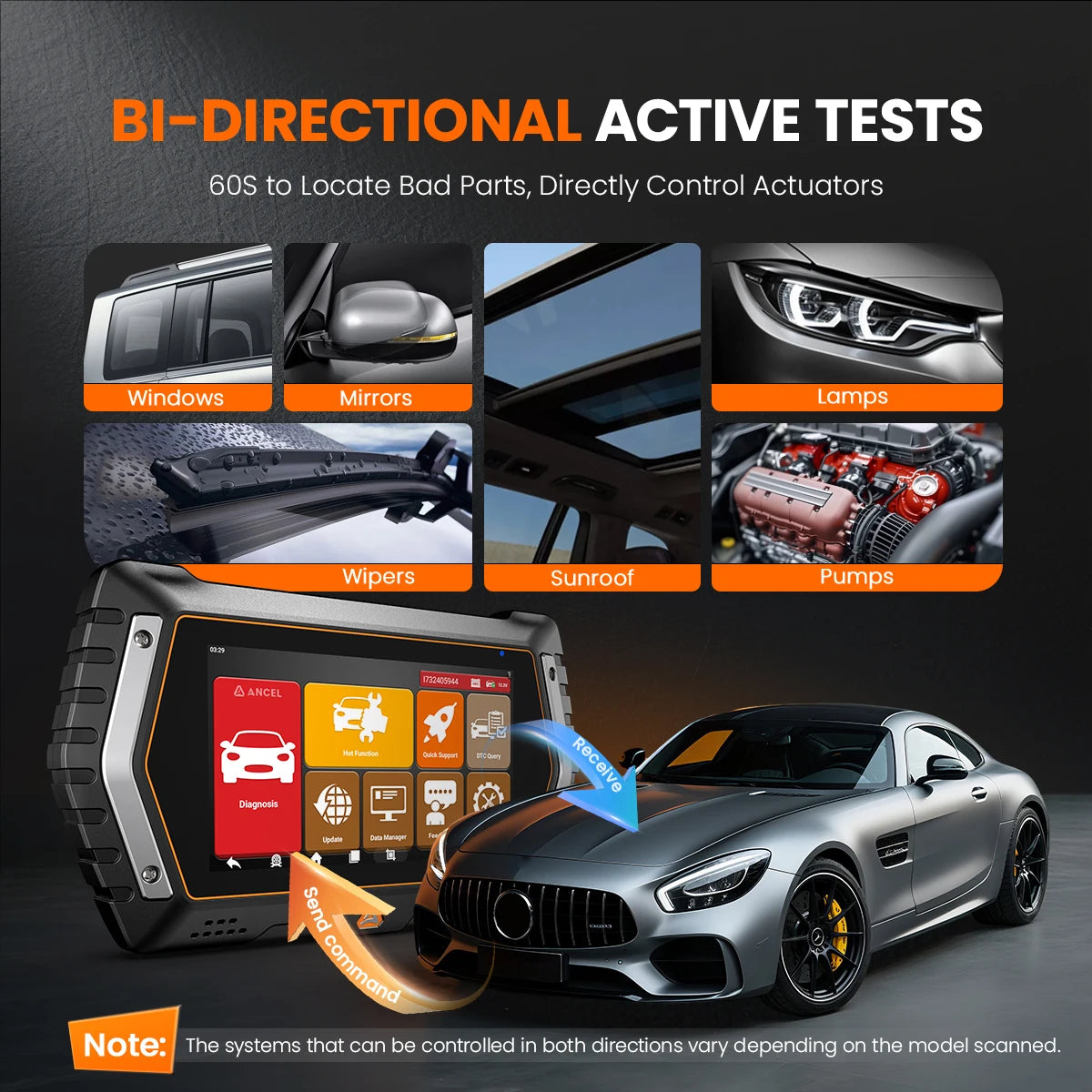 ANCEL V3 PRO Bi Directional OBD2 Automotive Diagnostic Scanner