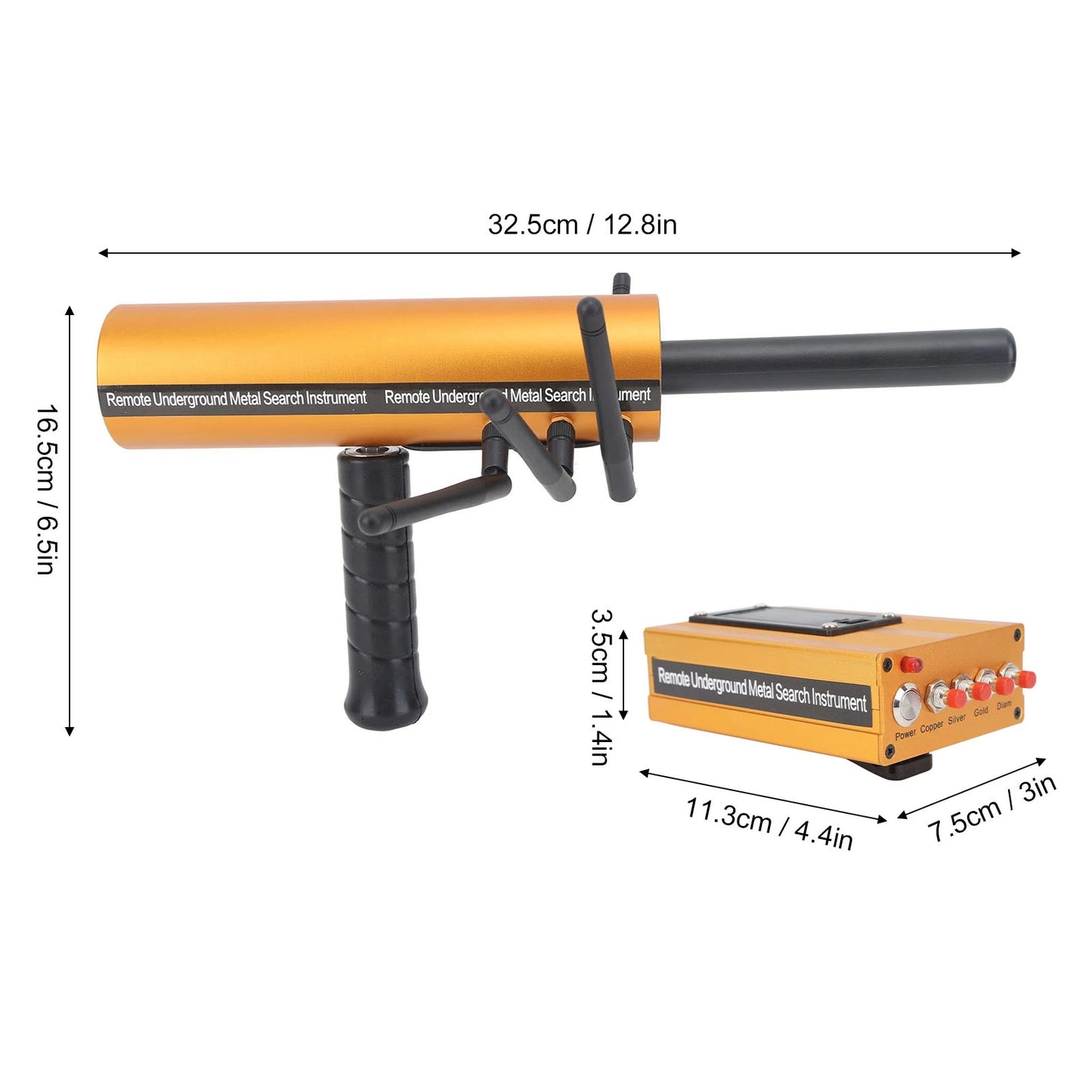 AKS Metal Detector Pinpointer 6 Antenna For Accurate Gold Detection