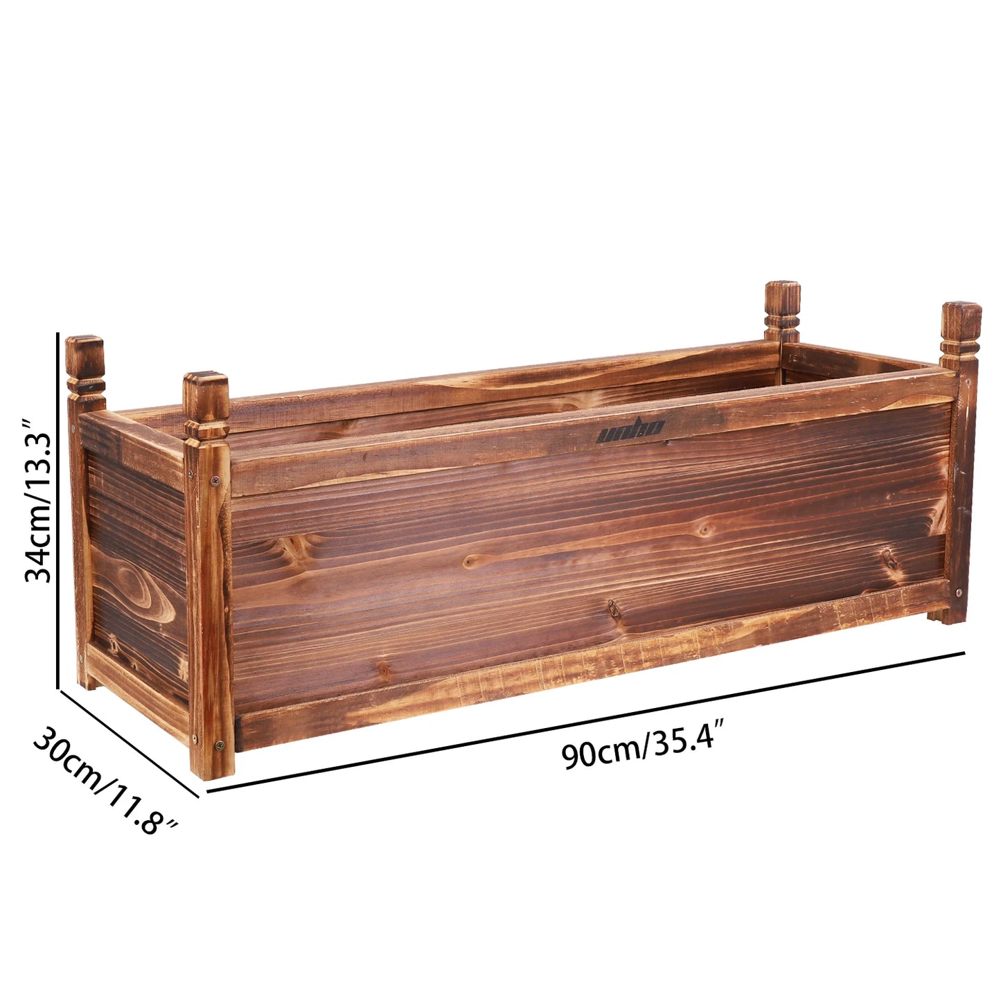 Wood Planter Box Outdoor Raised Garden Planter Bed For Flowers