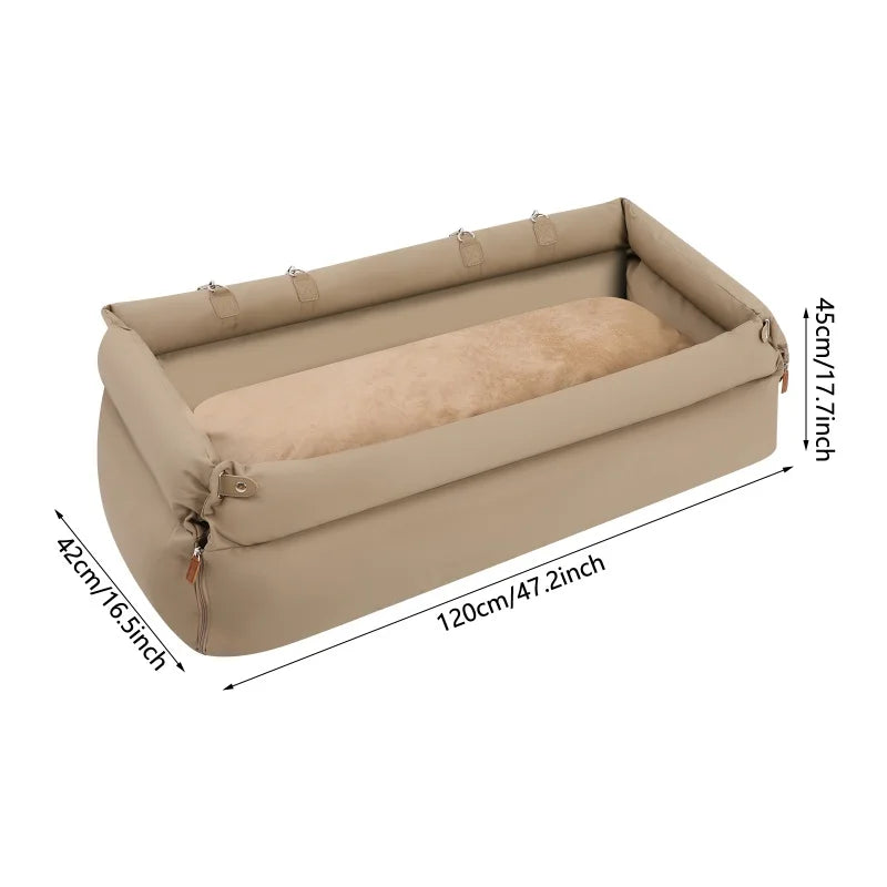 Foldable Travel Pet Car Seat Bed Anti Slip For Vehicle