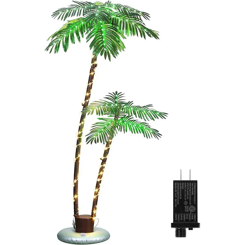 Palm Tree Lights 192 LED Solar Powered Outdoor Remote Control