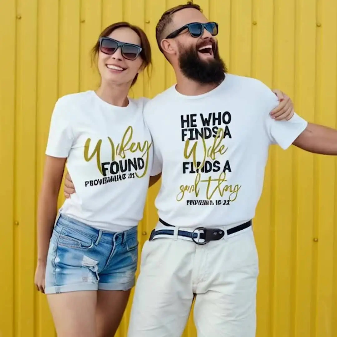 MNHK Couple Matching Tshirts King Queen Print For Couples