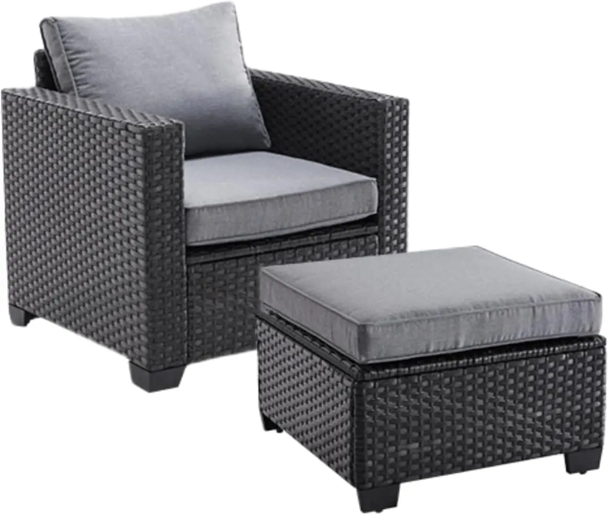 Patio Sectional Sofa Set With Ottoman For Outdoor Living