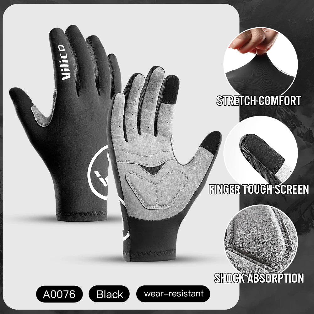 Vilico Professional Outdoor Cycling Gloves With Touch Screen Shock Absorption
