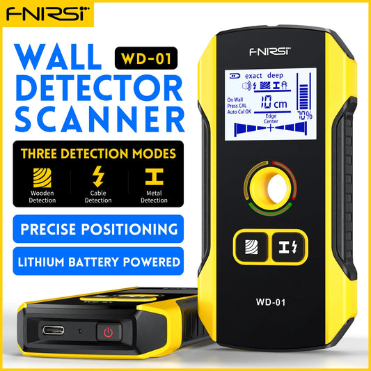 FNIRSI WD01 WD02 Metal Detector Wall Scanner For AC Live Cables Wood Stud Finder
