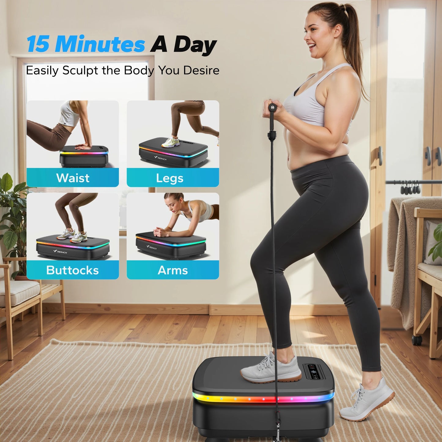 Merach MR2439 Vibration Plate Exercise Machine Full Body Workout