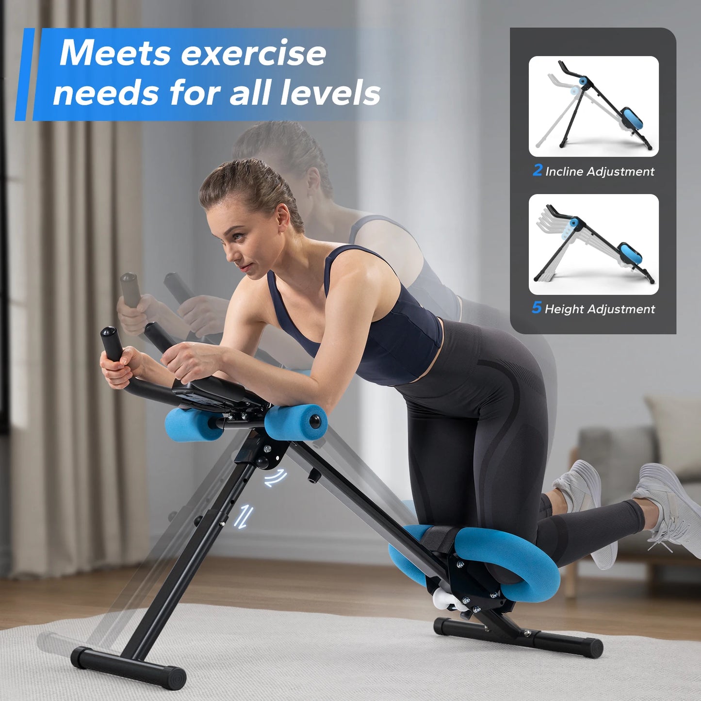 MERACH 2314 Abdominal Machine Adjustable Trainer For Core Workout
