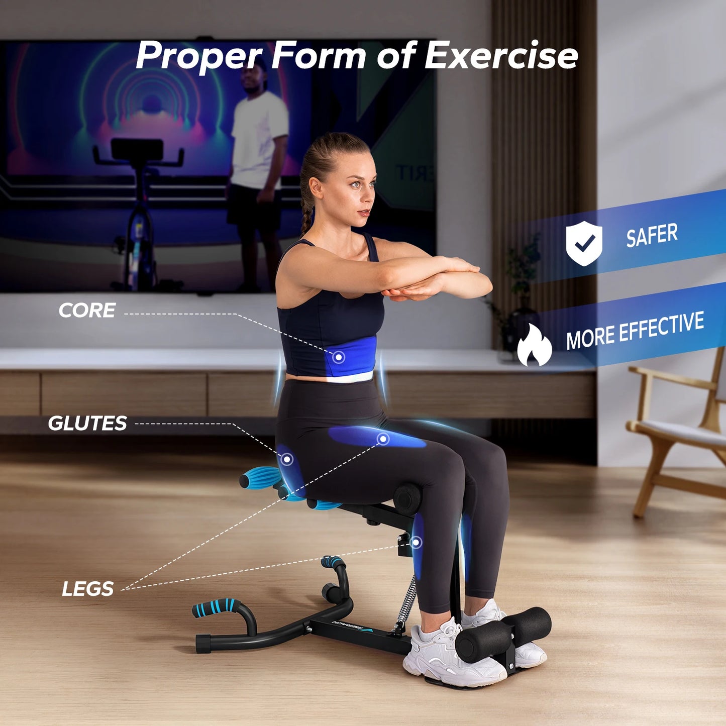 MERACH Deep Squat Machine For Glutes Legs Core And Push Up Training