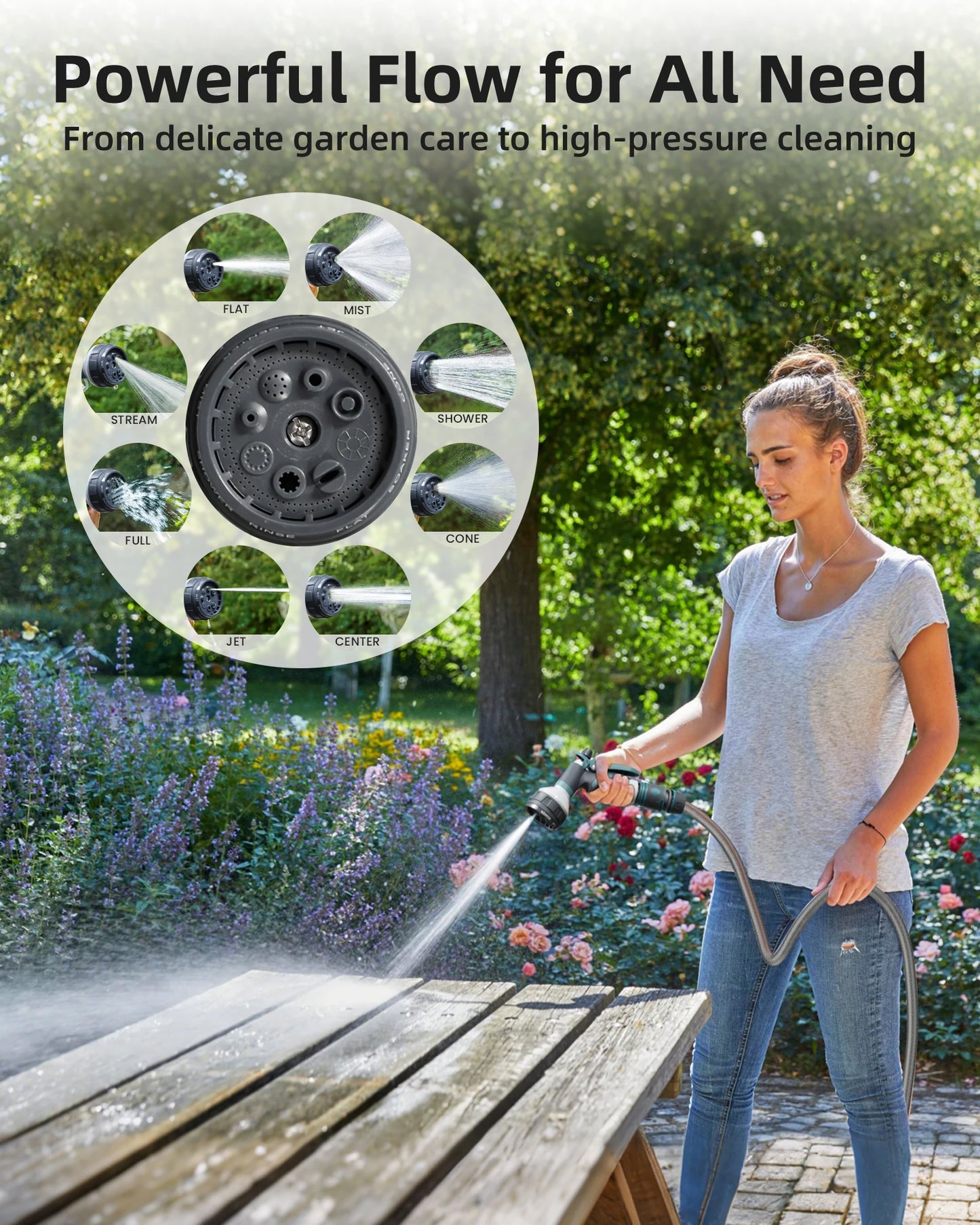 Retractable Garden Hose Reel Wall Mounted Auto Rewind 180 Degree Pro Bracket
