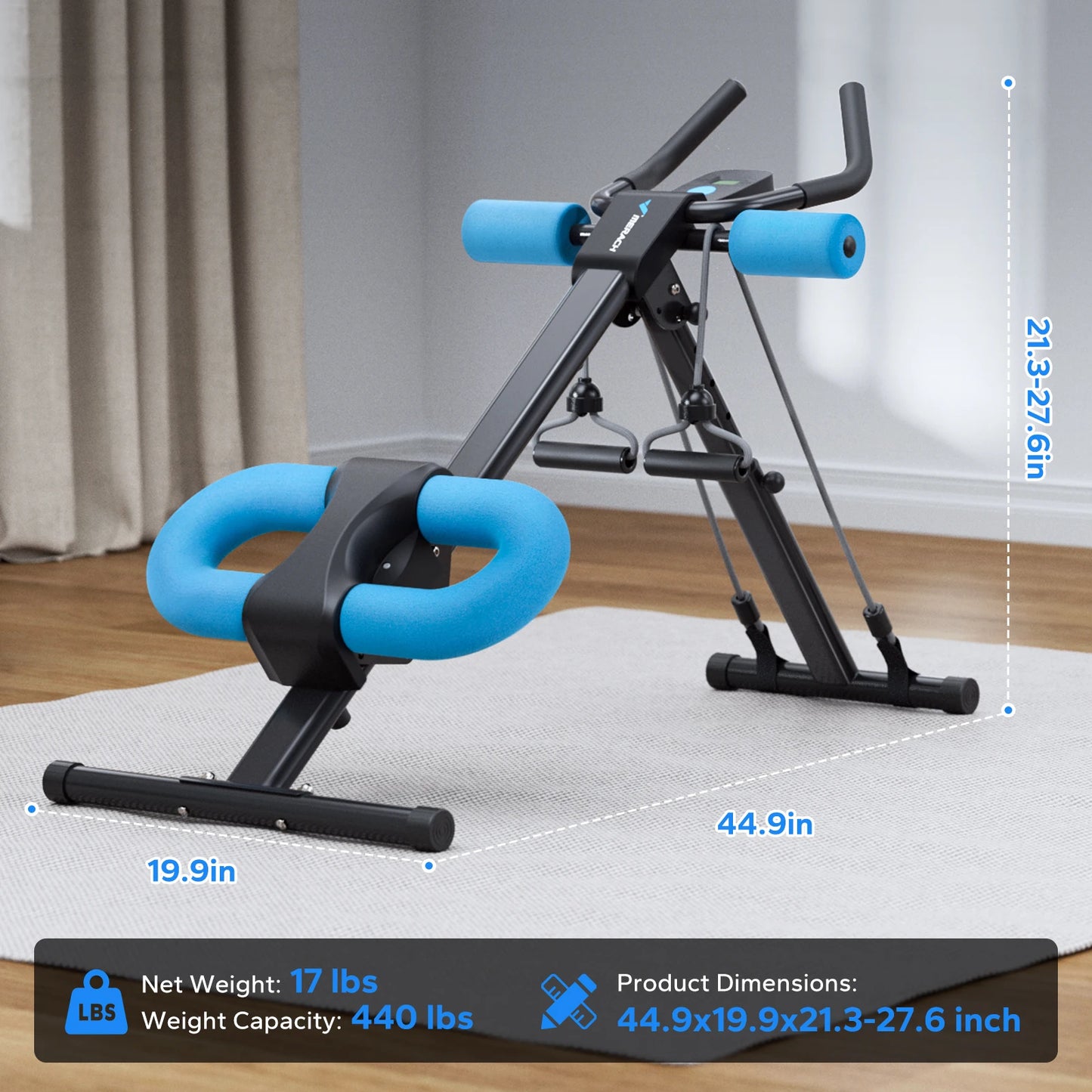 MERACH 2314 Abdominal Machine Adjustable Trainer For Core Workout