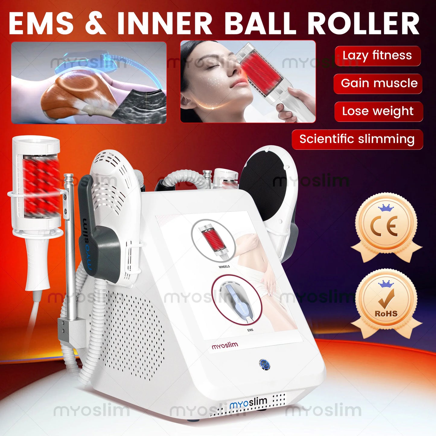 EMS Roller 2 In 1 Body Sculpting Machine For Salon
