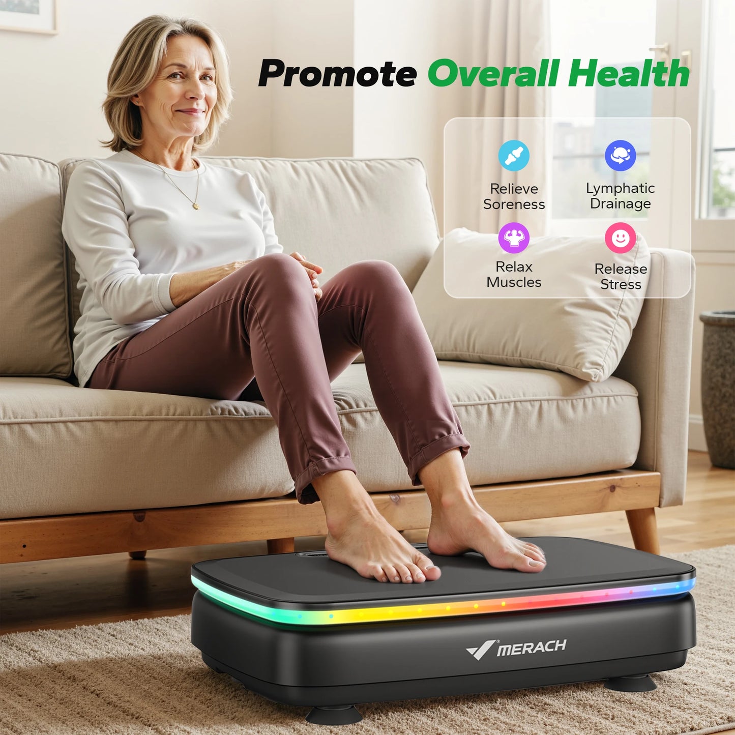 Merach MR2439 Vibration Plate Exercise Machine Full Body Workout