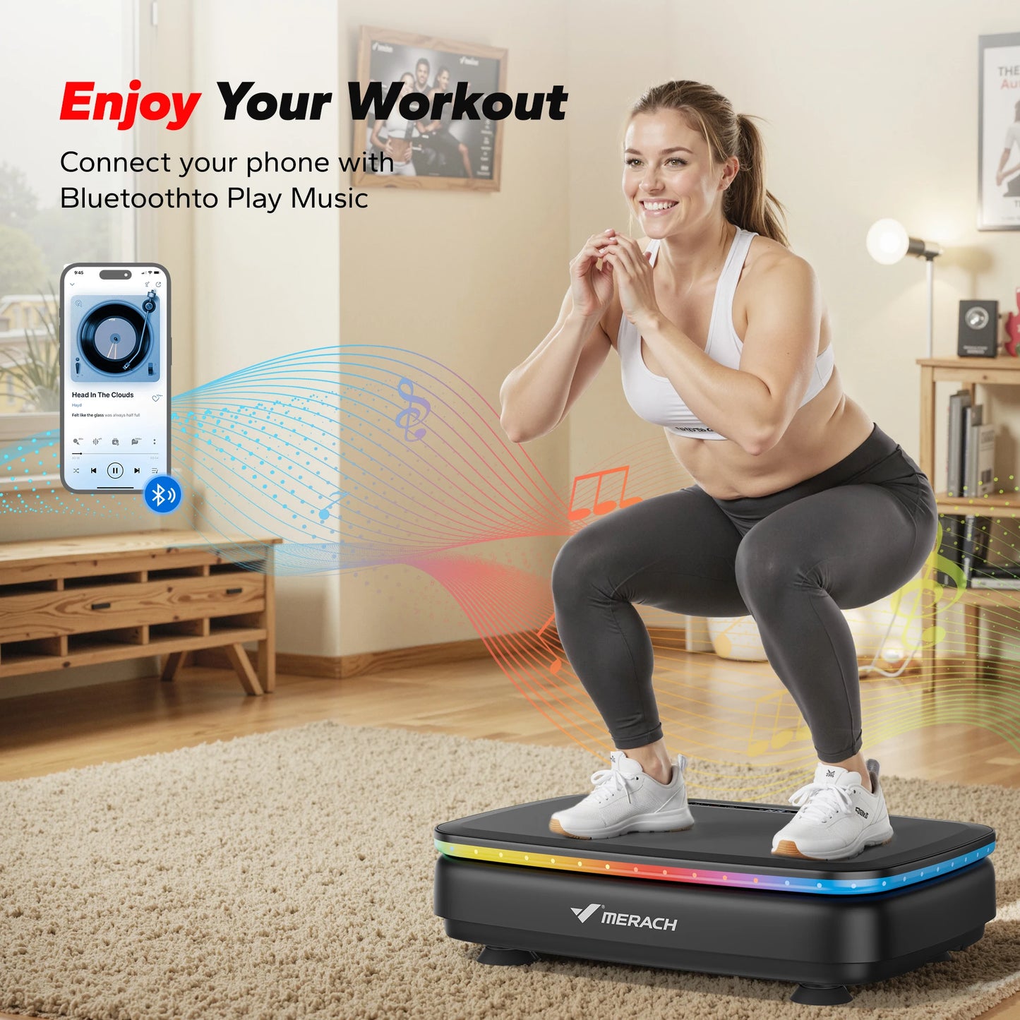 Merach MR2439 Vibration Plate Exercise Machine Full Body Workout