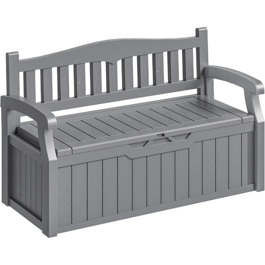 Outdoor Lockable Storage Deck Box Bench With Waterproof UV Resistant