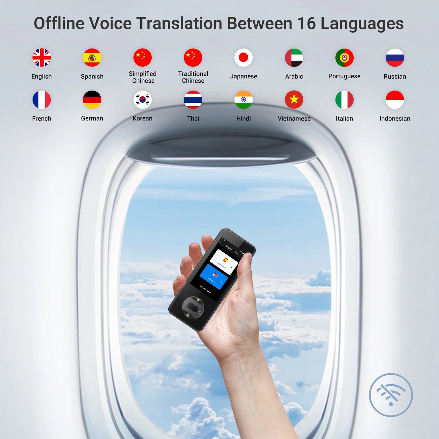 Wooask W10 Translator 144 Languages Bi-Directional Real-Time Offline