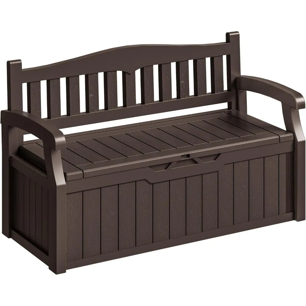 Outdoor Lockable Storage Deck Box Bench With Waterproof UV Resistant