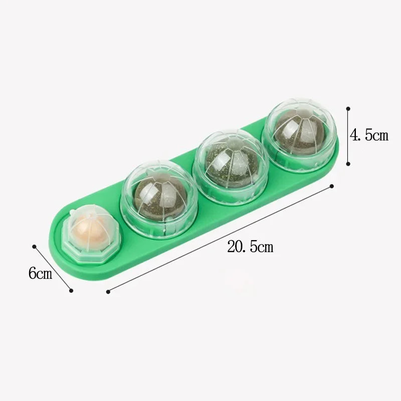Rotating Catnip Toy For Cats Wall Mount Teeth Cleaning
