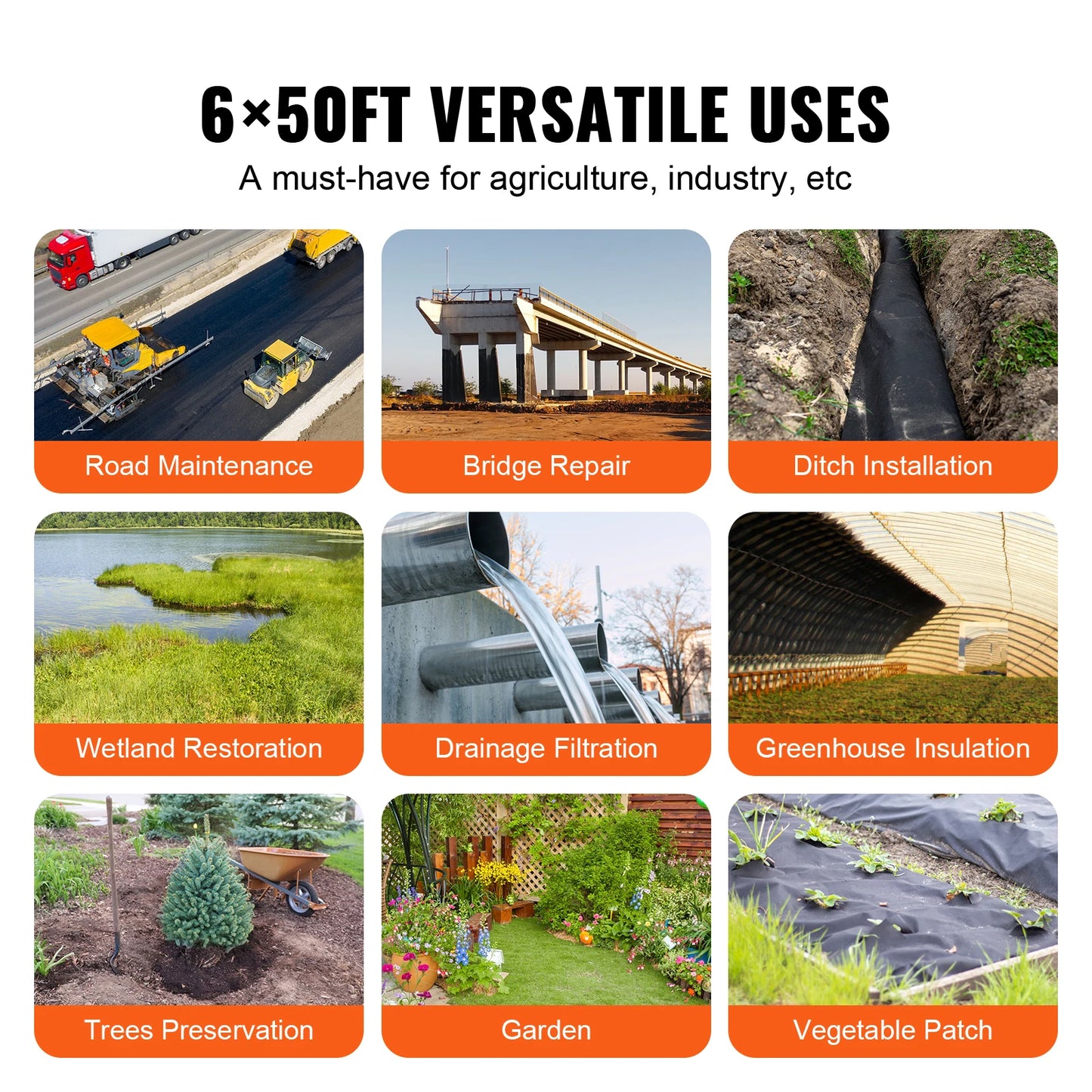 Non Woven Geotextile Fabric For Weed Barrier And Drainage