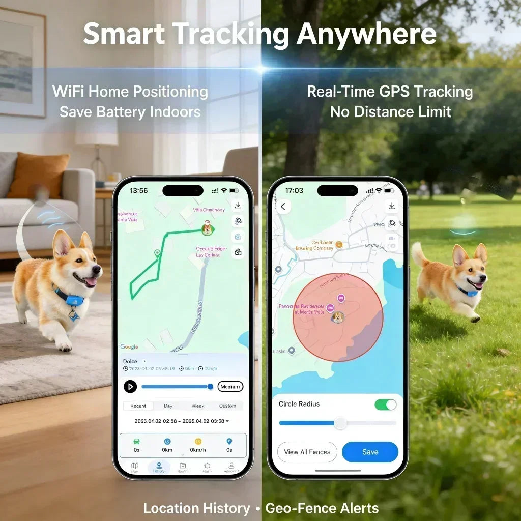 GPS Pet Tracker 4G For Dogs And Cats Built In SIM Real Time Tracking