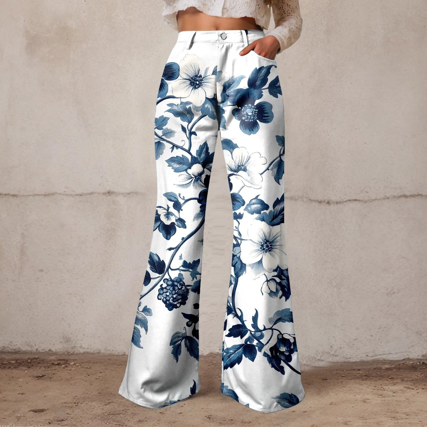 Baggy High Waist Wide Leg Jeans For Women Washed Denim