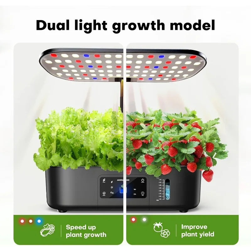 Indoor Herb Garden Kit With Grow Light Hydroponic Planter