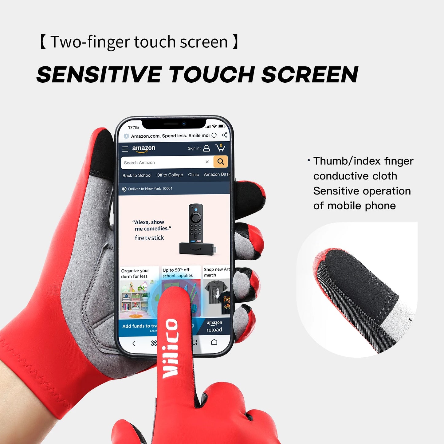 Vilico Professional Outdoor Cycling Gloves With Touch Screen Shock Absorption