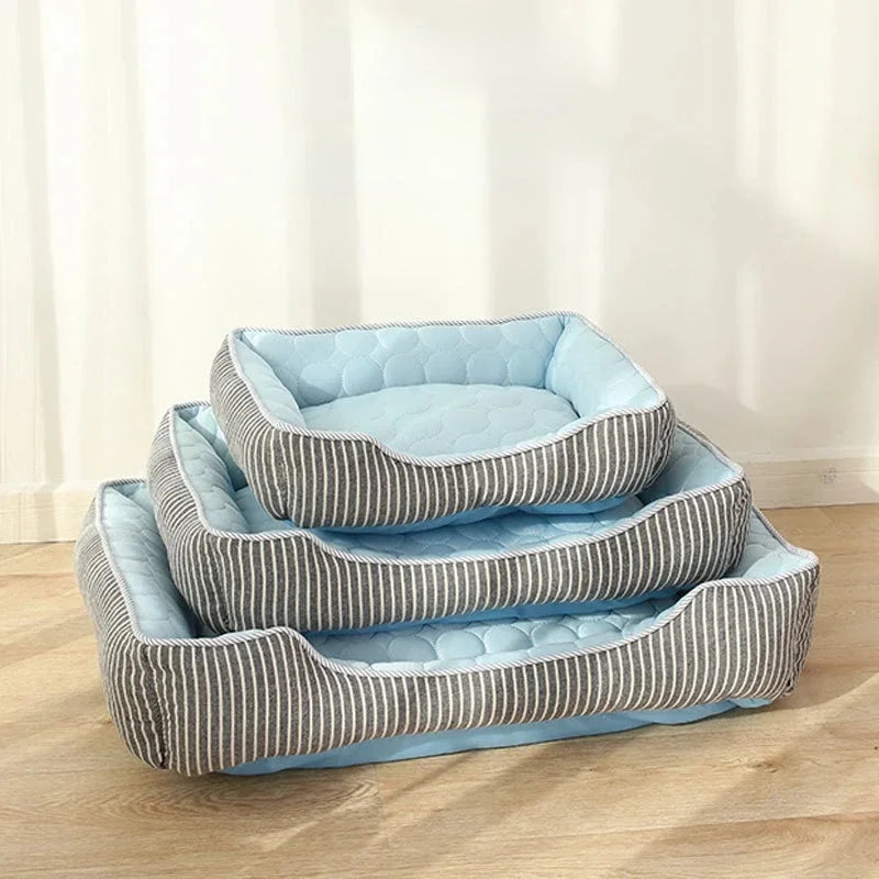 Summer Pet Cooling Nest Ice Silk Deep Sleep Bed For Dogs And Cats