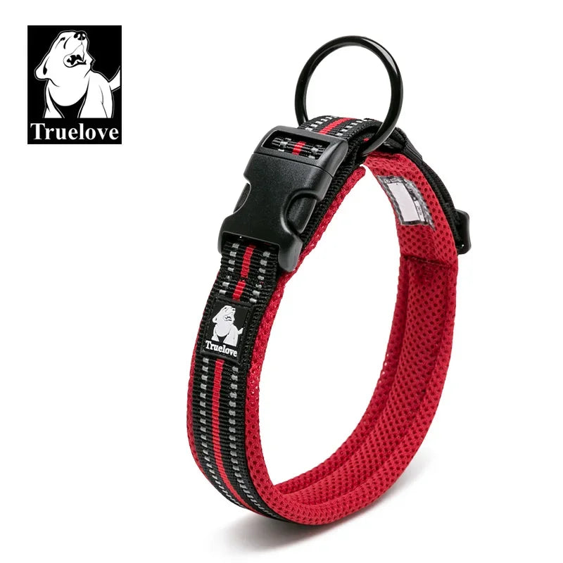 TrueLove Nylon Adjustable Padded Reflective Dog Collar TLC5011