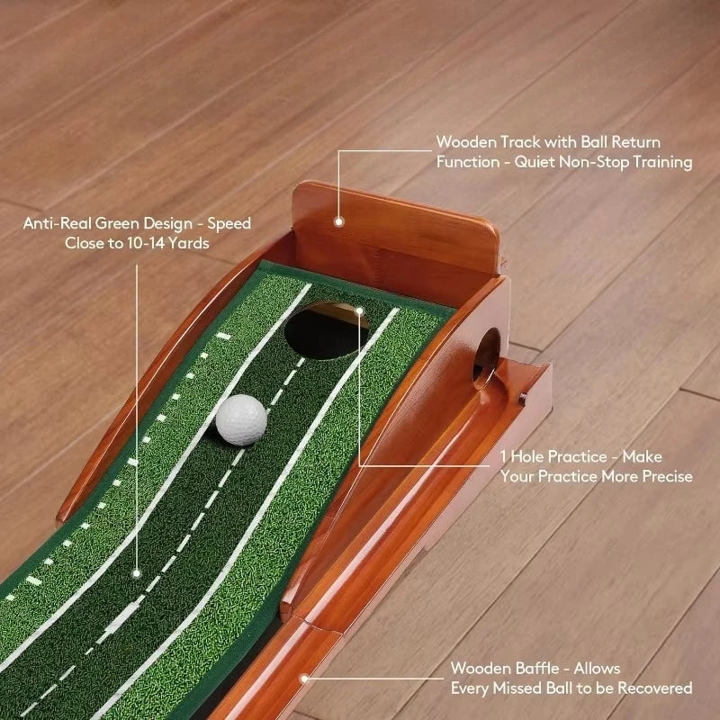 Garden Furniture Putting Green Indoor Golf Mat Automatic Ball Return