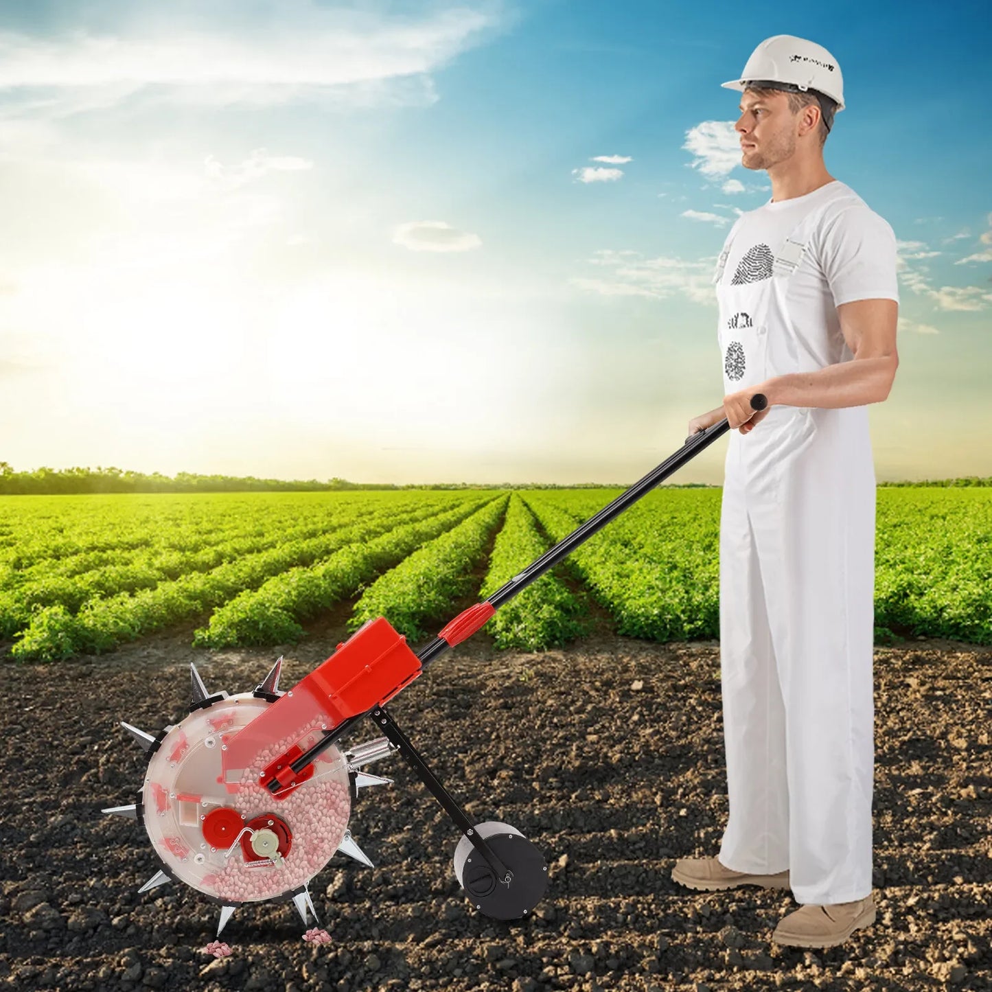 Manual Seed Planter Handheld Seeder for Garden Precision Spreader