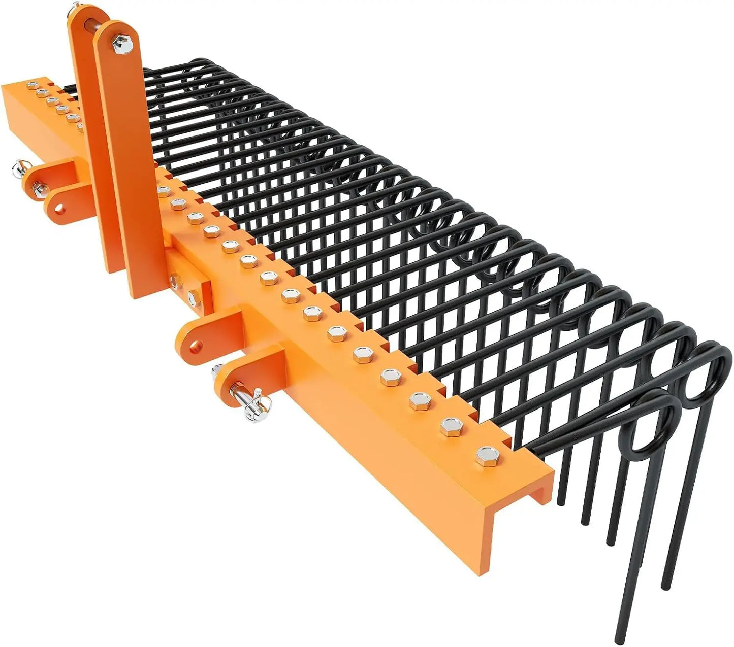 HiMISS Pine Straw Rake With Coil Spring Tines For Tractors
