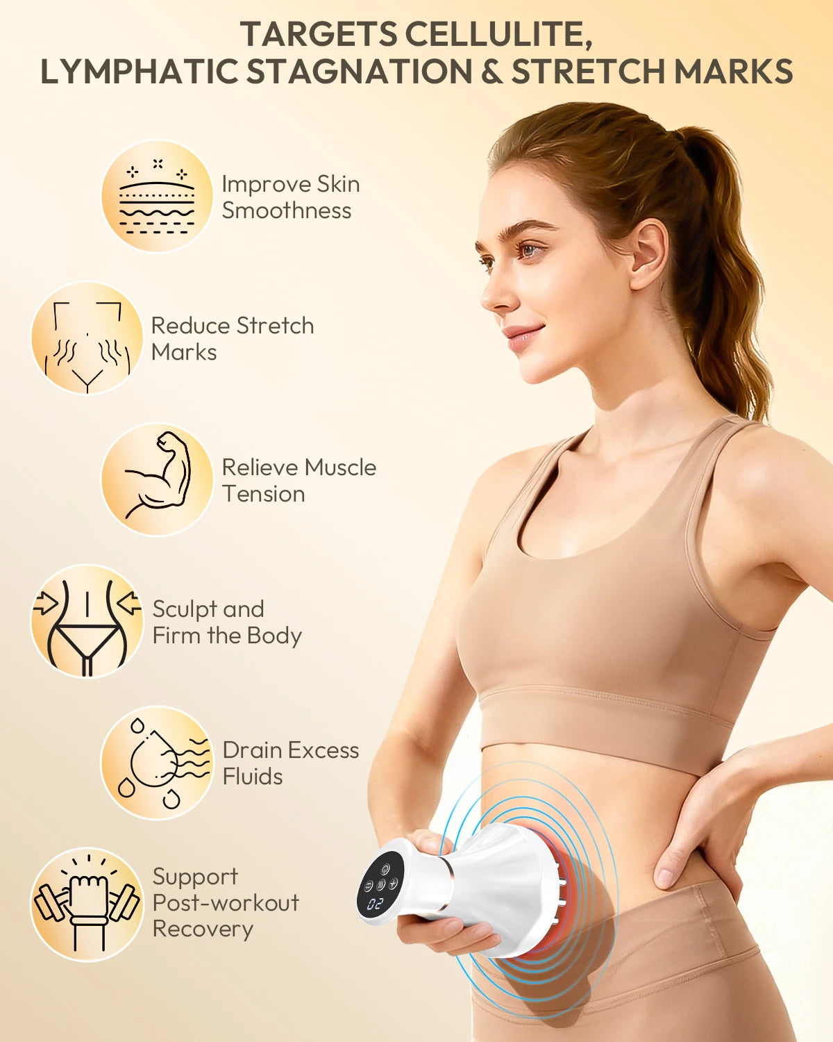 Lymphatic Drainage Massager Anti Cellulite Tool Body Sculpting Machine