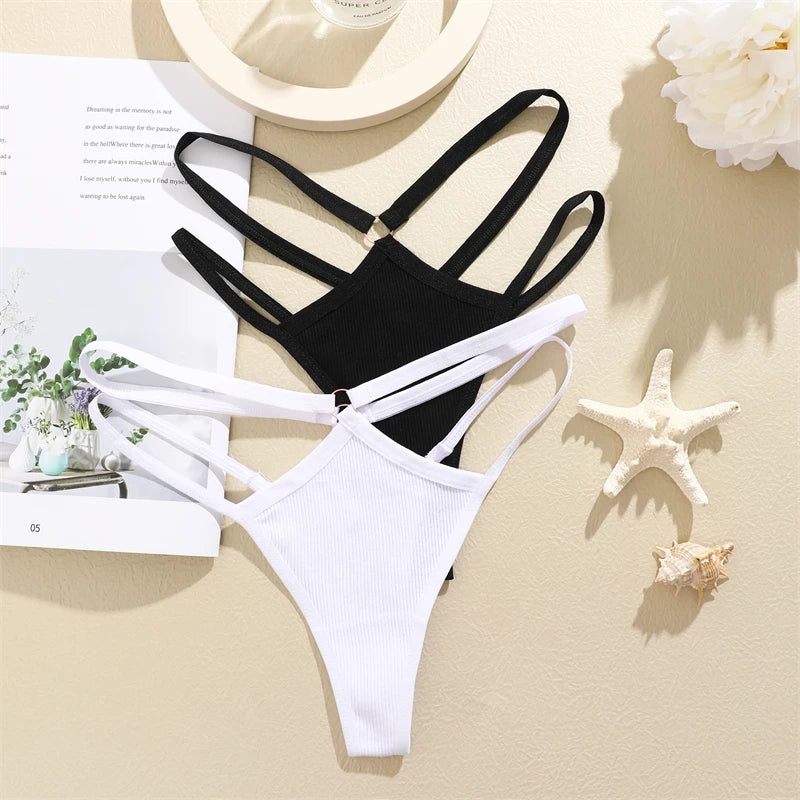 Finetoo Cotton Panties For Women Breathable Low Waist Underwear