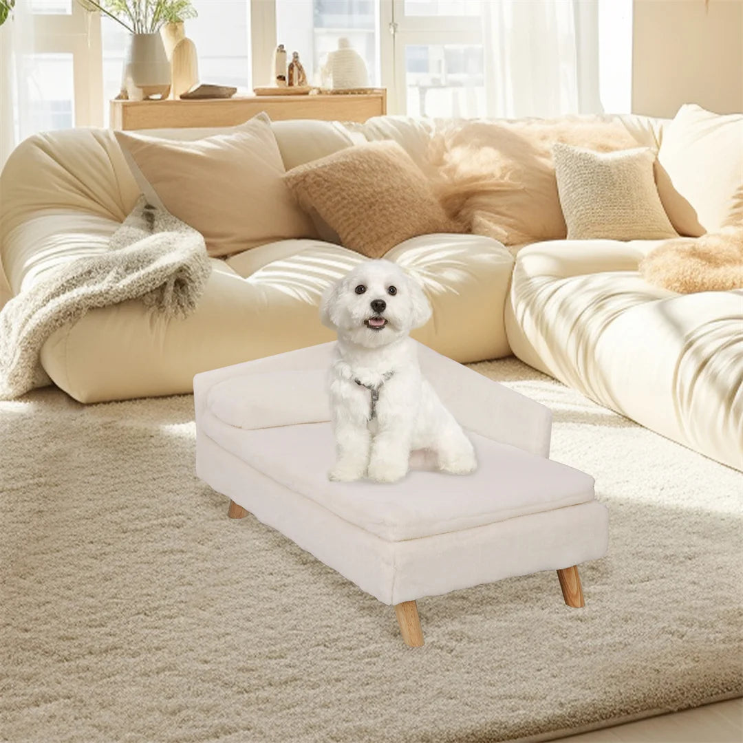 BINGOPAW L Shape Dog Sofa Bed Cat Cushion With Plush Fabric