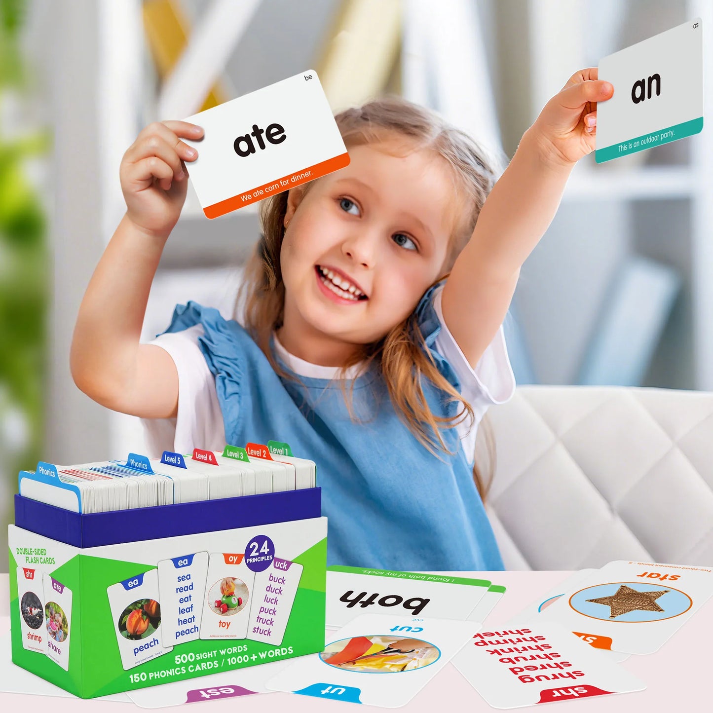 650 Sight Words Phonics Flash Cards for Early Reading