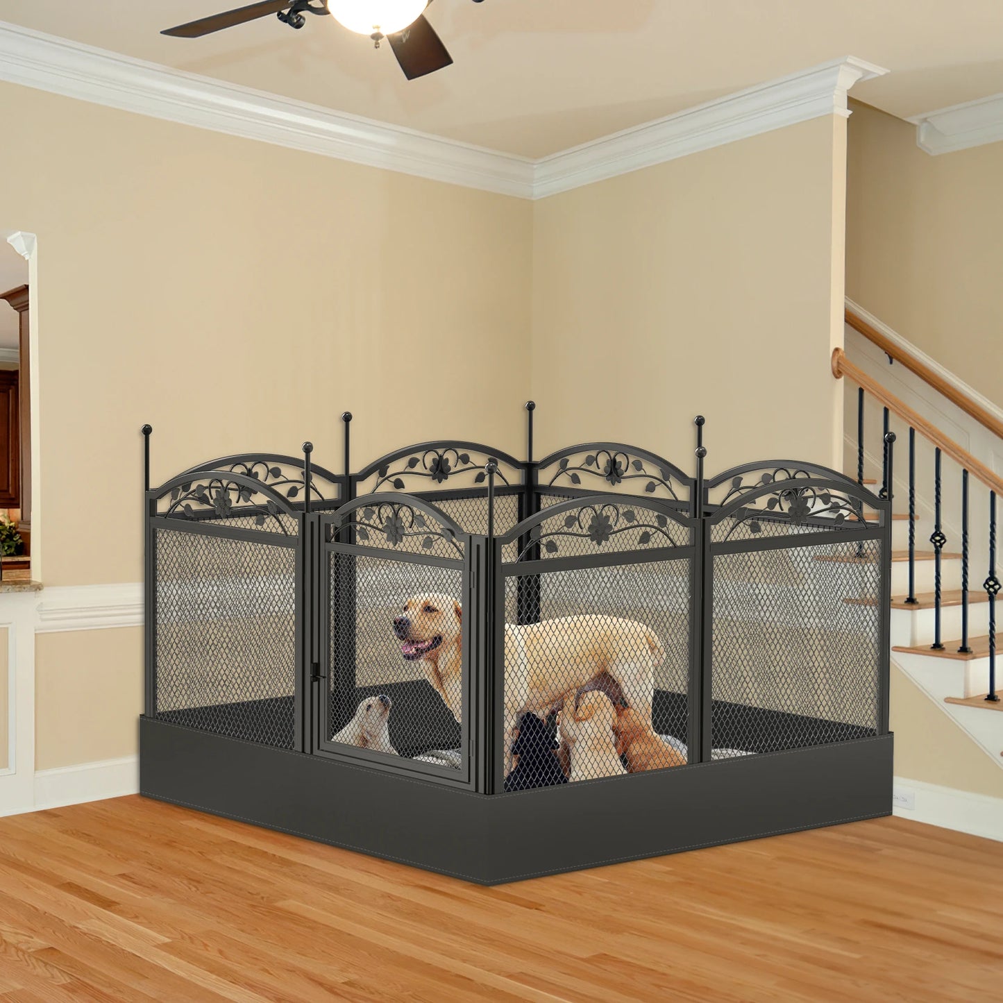 BINGOPAW Heavy Duty Dog Playpen DIY Outdoor Indoor Waterproof Pad