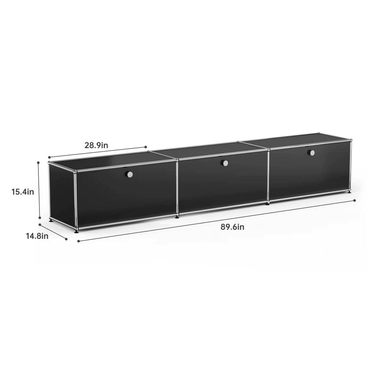 Furgle Modern Modular Metal Storage Cabinet Sideboard