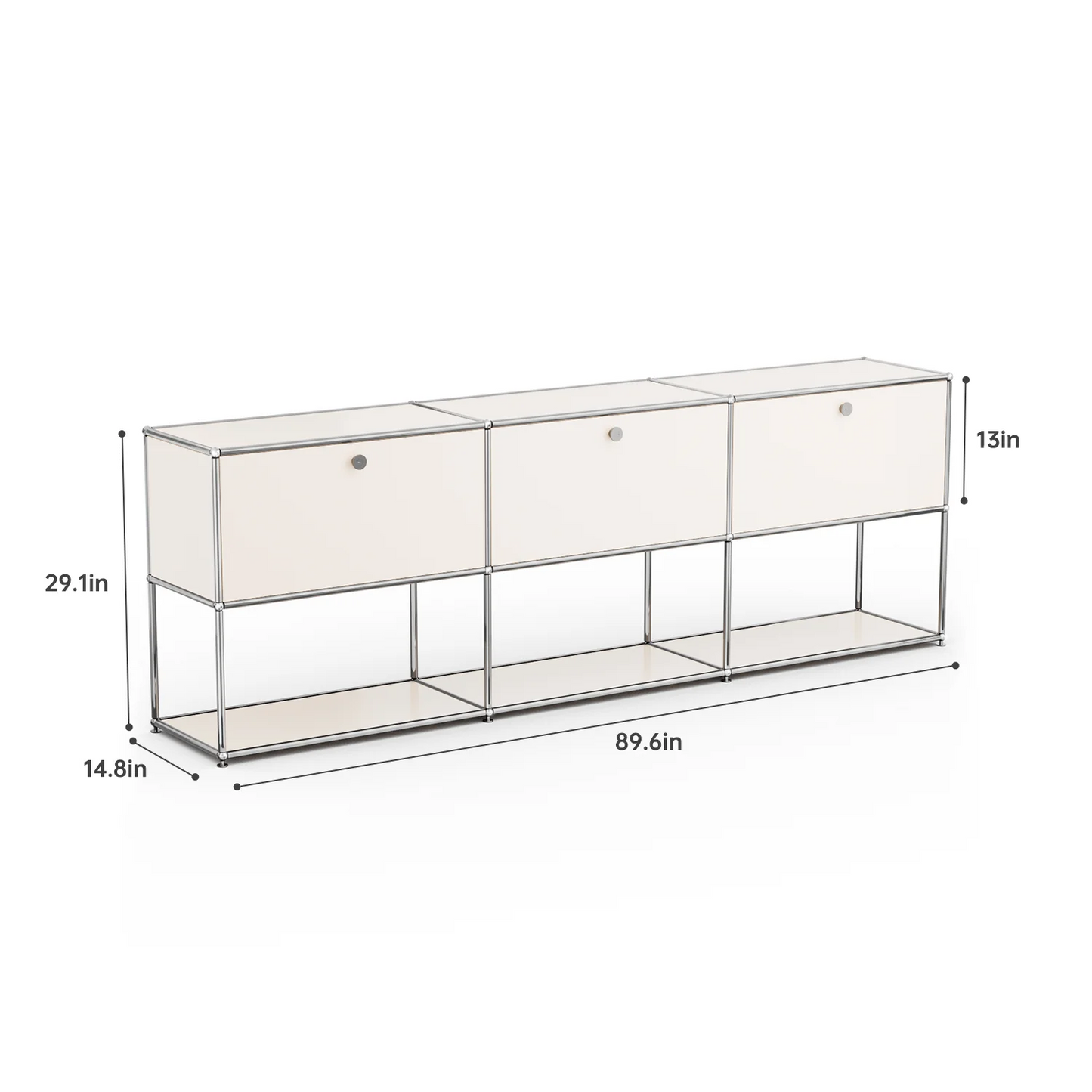 Furgle Modern Modular Metal Storage Cabinet Sideboard